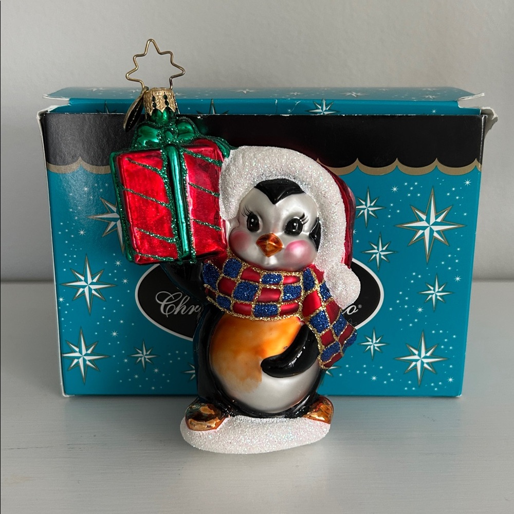 Christopher Radko Penny Penguin Christmas Ornament